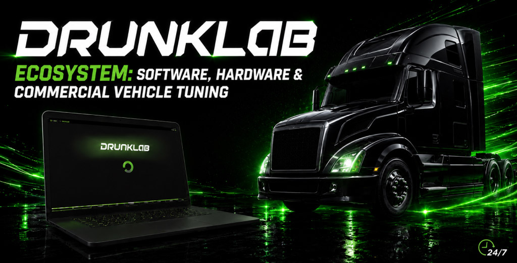 DrunkLab ecosystem for commercial vehicle ECU tuning, software, and hardware