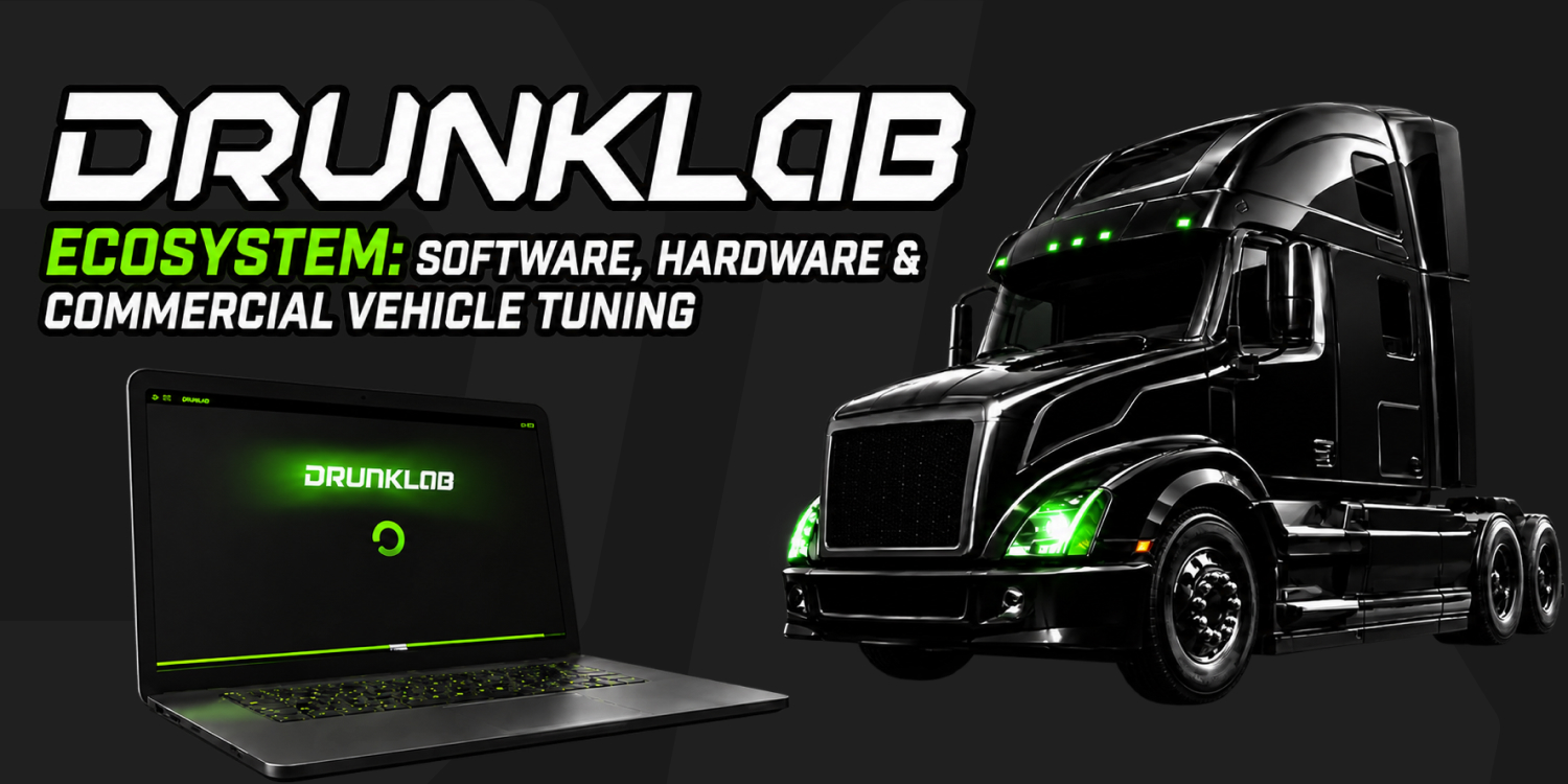DrunkLab ecosystem for commercial vehicle ECU tuning, software, and hardware