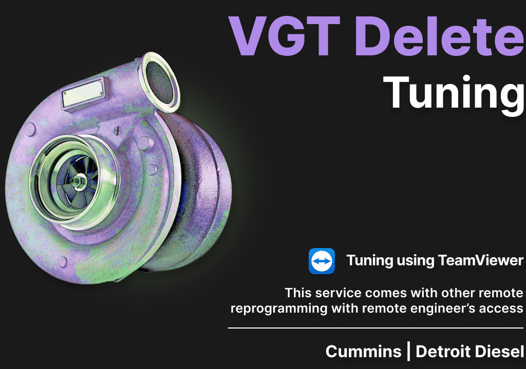 VGT delete service for Cummins ISX and Detroit Diesel engines