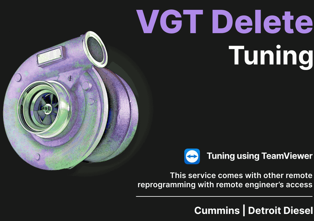 VGT delete service for Cummins ISX and Detroit Diesel engines