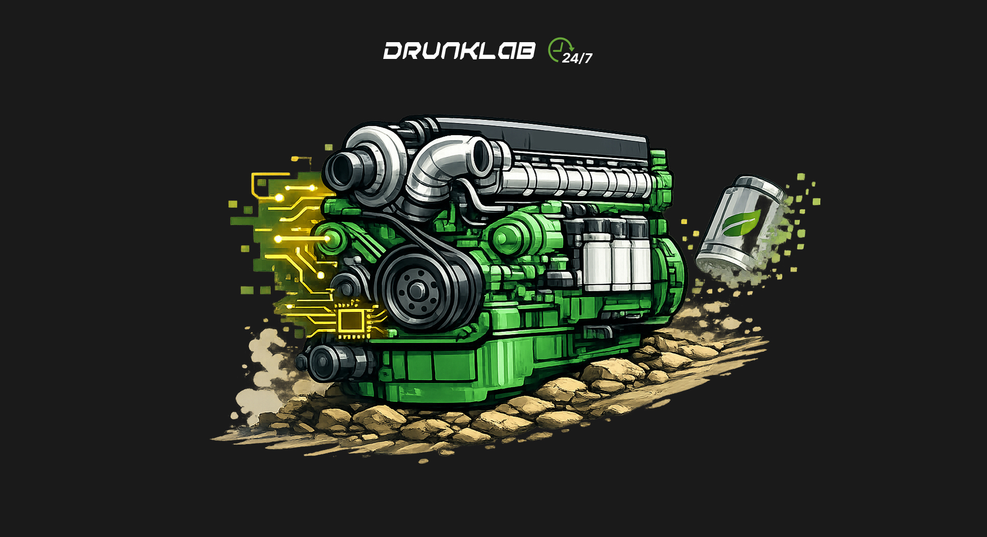 Volvo D13 diesel engine with ECU tuning and emissions system delete illustration