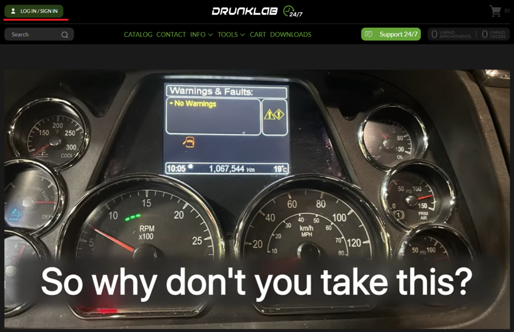 Log in to the main page of DrunkLab Store DL.ge