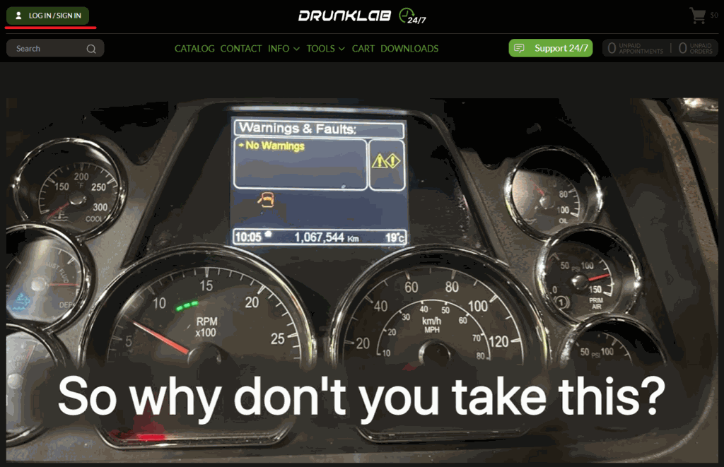 Log in to the main page of DrunkLab Store DL.ge